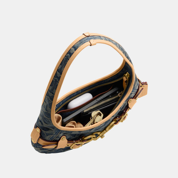 Belted Ergo Shoulder Bag 26 in Signature Regenerative Cotton Denim