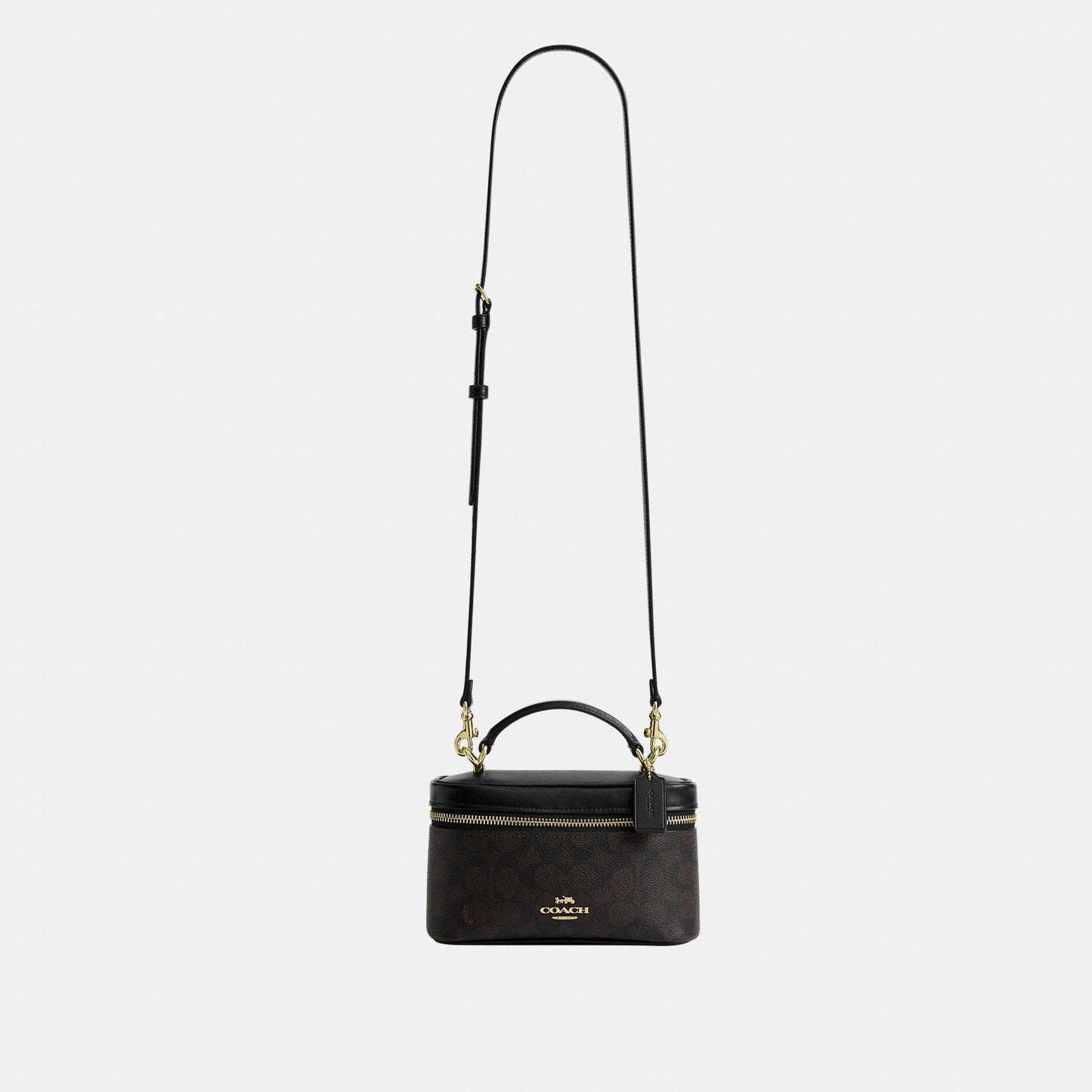 CEO23-Rainer Crossbody Bag 18 in Signature Canvas-Im/Walnut/Black