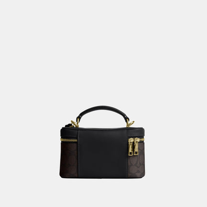 CEO23-Rainer Crossbody Bag 18 in Signature Canvas-Im/Walnut/Black