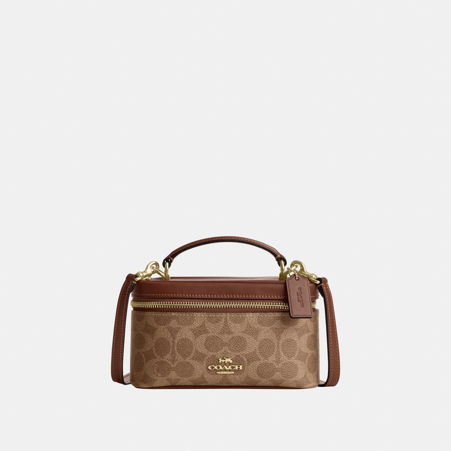 CEO23-Rainer Crossbody Bag 18 in Signature Canvas-Im/Tan/Brown