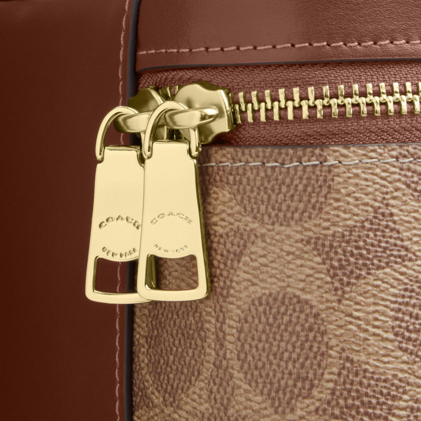 CEO23-Rainer Crossbody Bag 18 in Signature Canvas-Im/Tan/Brown