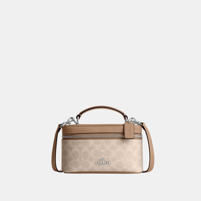 CEO23-Rainer Crossbody Bag 18 in Signature Canvas-Sv/Sand/Taupe