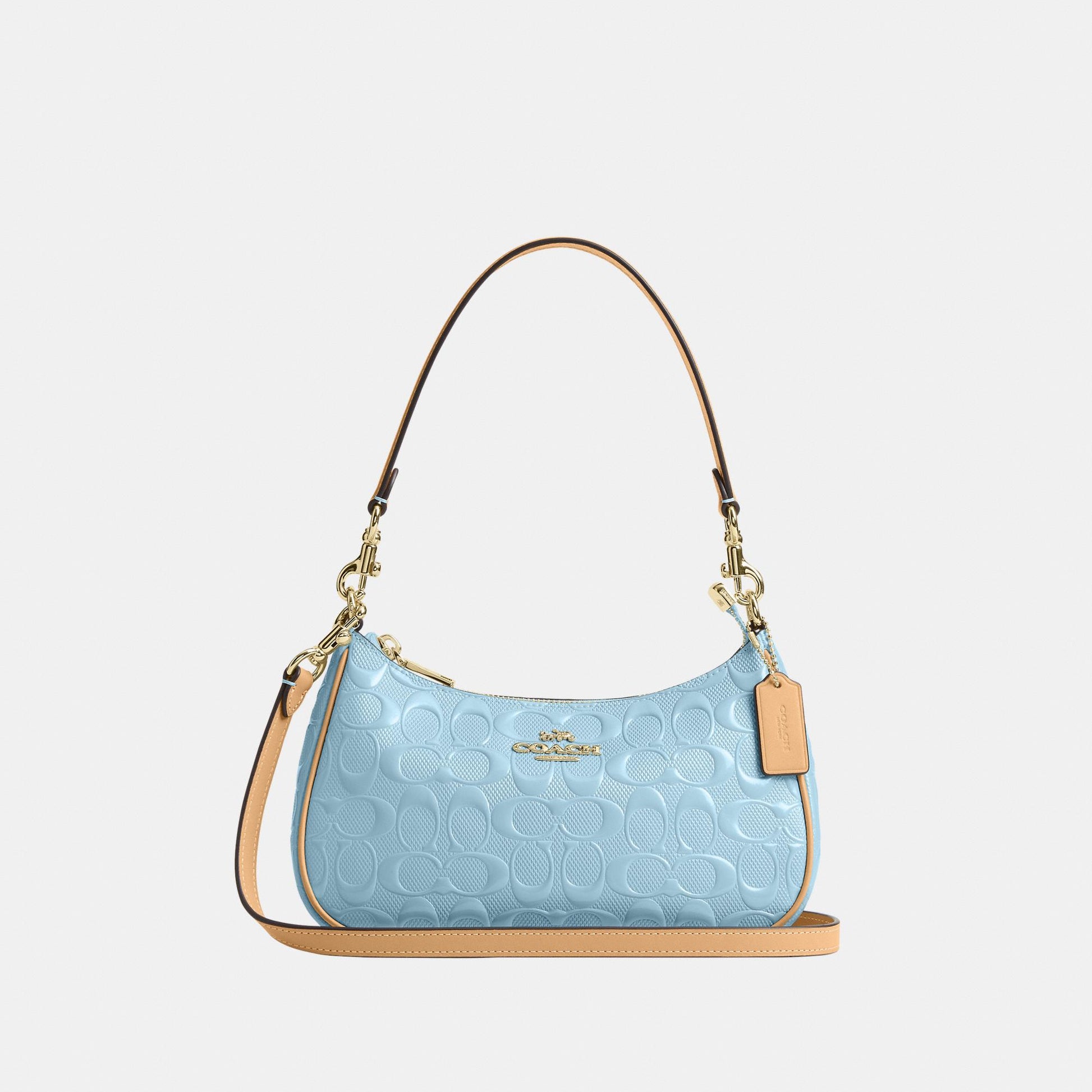 CER20-Teri Shoulder Bag in Signature Leather-Im/Light Blue