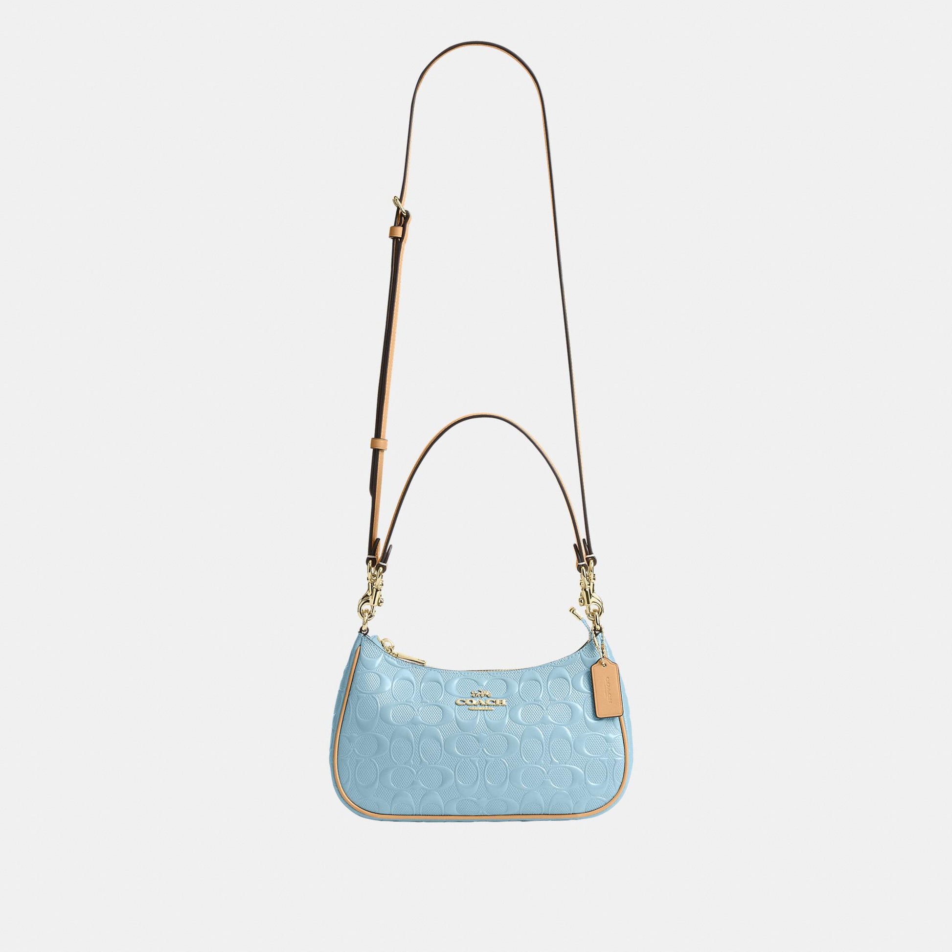 CER20-Teri Shoulder Bag in Signature Leather-Im/Light Blue