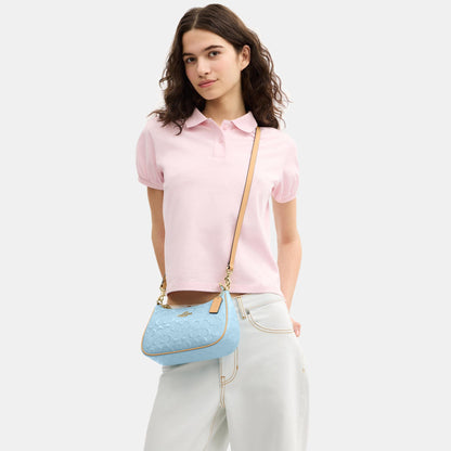 CER20-Teri Shoulder Bag in Signature Leather-Im/Light Blue