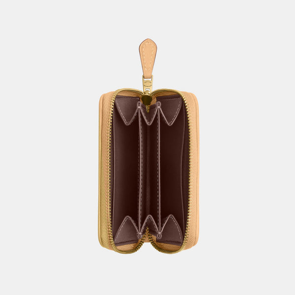 Signature Jacquard Essential Small Zip Around Card Case