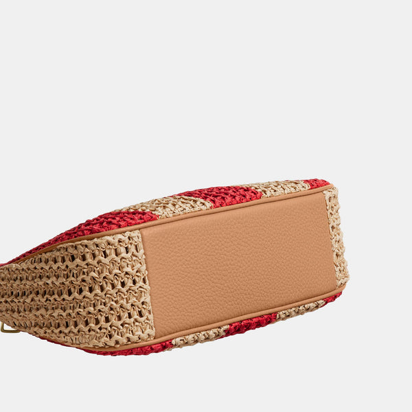 Teri Shoulder Bag with Stripes and Charm