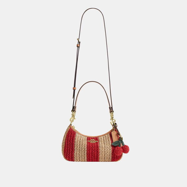 Teri Shoulder Bag with Stripes and Charm