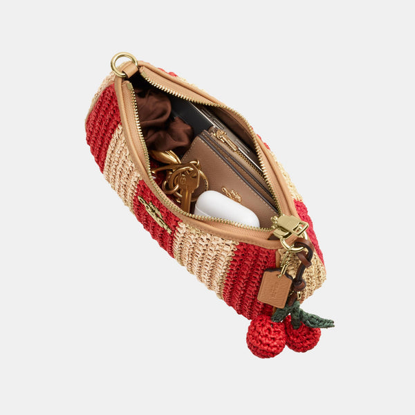 Teri Shoulder Bag with Stripes and Charm