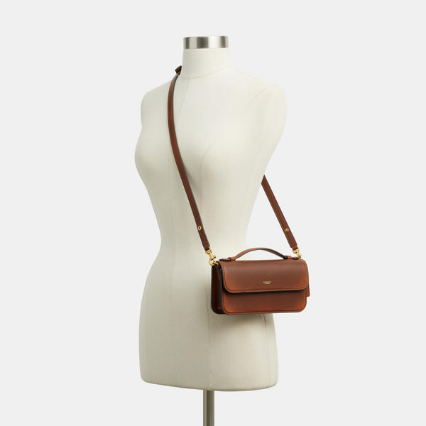 Elora Top Handle Crossbody Bag in Loved Leather