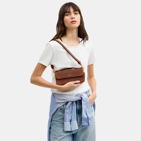 Elora Top Handle Crossbody Bag in Loved Leather