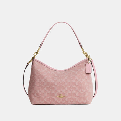 CER66-Laurel Shoulder Bag in Signature Denim-Im/Light Pink