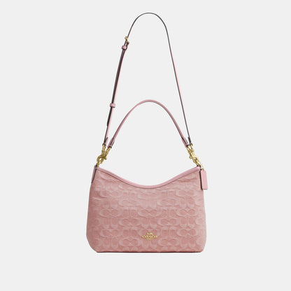 CER66-Laurel Shoulder Bag in Signature Denim-Im/Light Pink