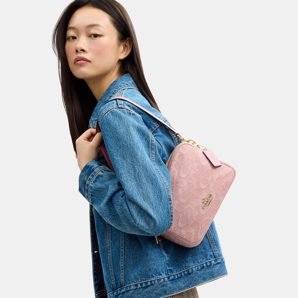 Carey Crossbody Bag in Signature Denim