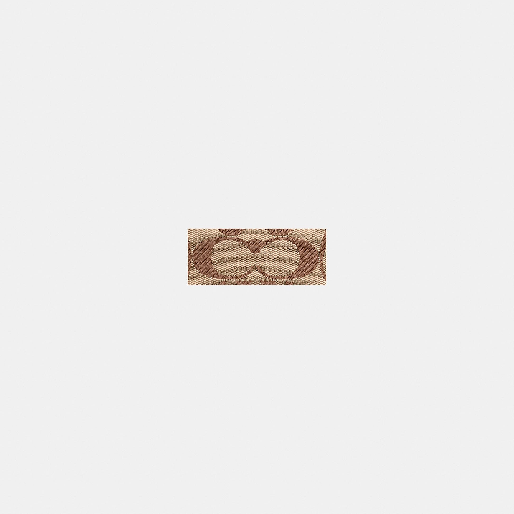 CES06-Essential Card Case in Signature Jacquard-B4/Khaki Light Peach