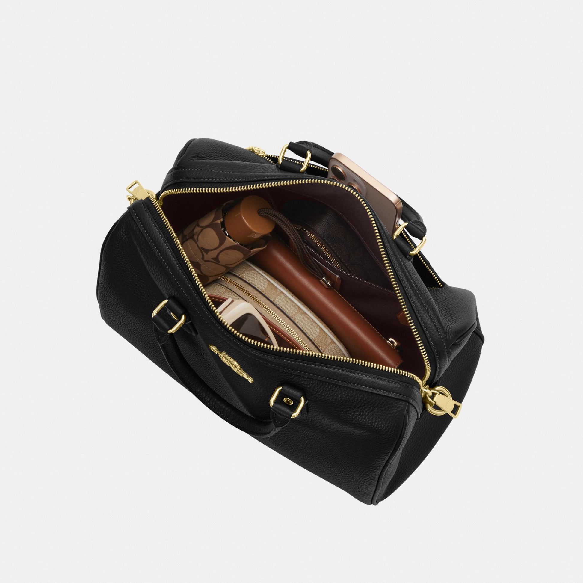 CES11-Rowan Large Satchel Bag-Im/Black