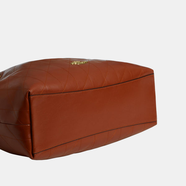 Evelyn Shoulder Bag with Quilting and Charm