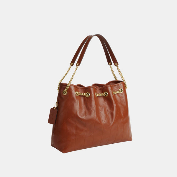 Evelyn Shoulder Bag with Quilting and Charm