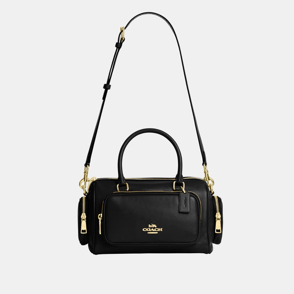 Rowan Satchel with Pockets in Matte Crinkle Leather