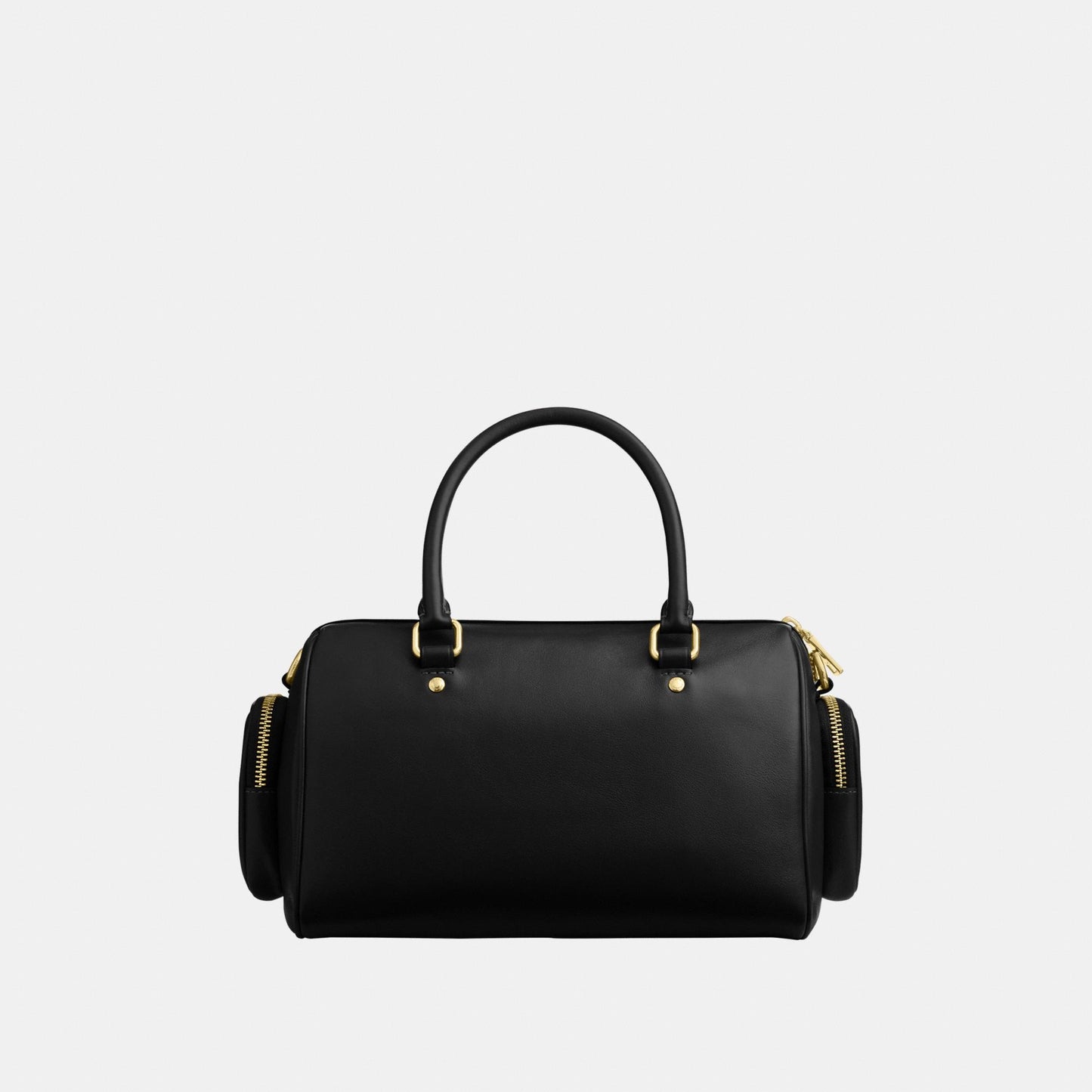 CES79-Rowan Satchel with Pockets in Matte Crinkle Leather-Im/Black