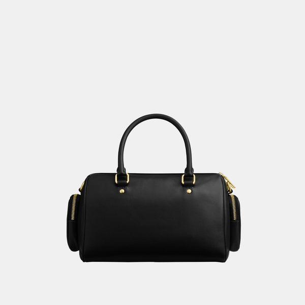 Rowan Satchel with Pockets in Matte Crinkle Leather