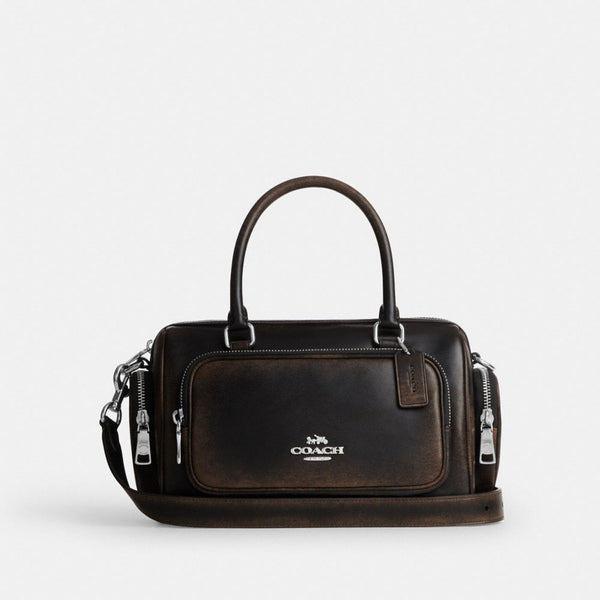 Rowan Satchel Bag With Pockets In Loved Leather