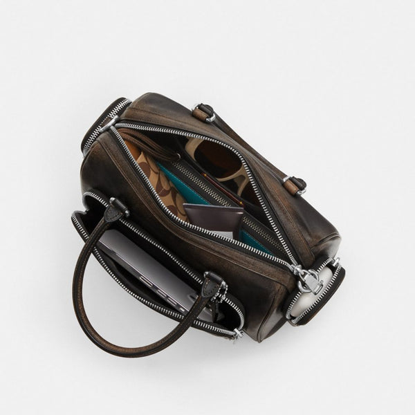 Rowan Satchel Bag With Pockets In Loved Leather