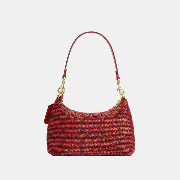 Teri Shoulder Bag in Signature Beaded Satin
