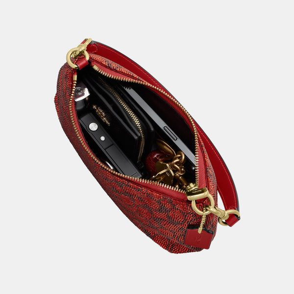 Teri Shoulder Bag in Signature Beaded Satin
