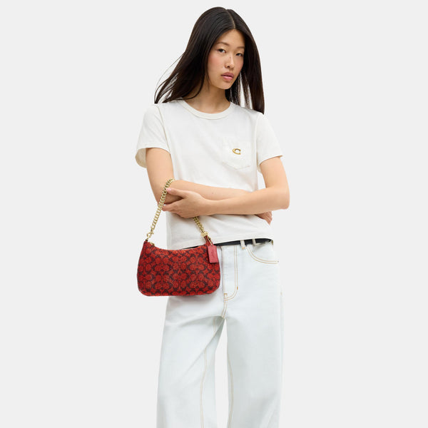 Teri Shoulder Bag in Signature Beaded Satin