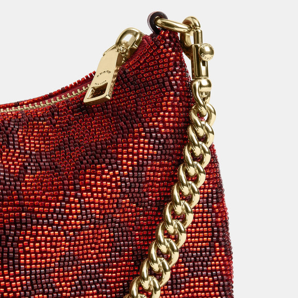 Teri Shoulder Bag in Signature Beaded Satin