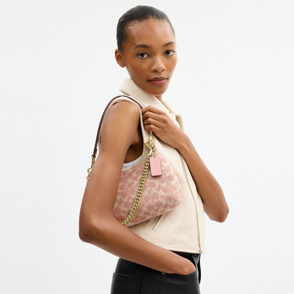Teri Shoulder Bag in Signature Beaded Satin