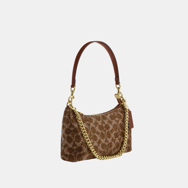 Teri Shoulder Bag in Signature Beaded Satin