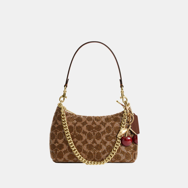 Teri Shoulder Bag in Signature Beaded Satin