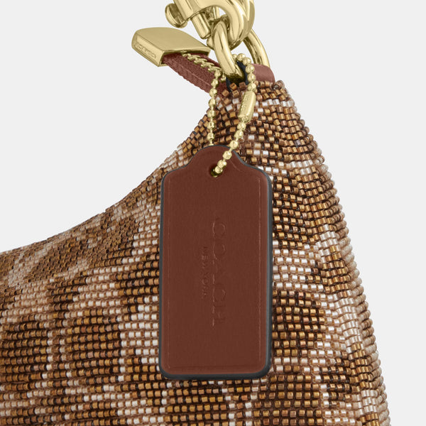 Teri Shoulder Bag in Signature Beaded Satin