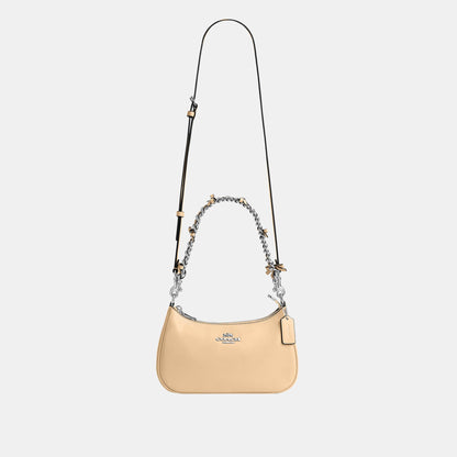 CET65-Teri Shoulder Bag with Bows-Sv/Light Sand