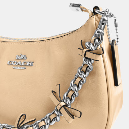CET65-Teri Shoulder Bag with Bows-Sv/Light Sand