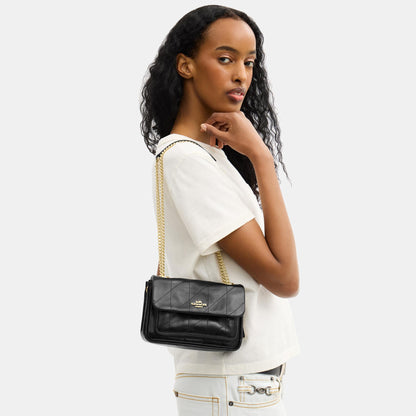 CEU14-Elodie Crossbody Bag 18 with Quilting-Im/Black