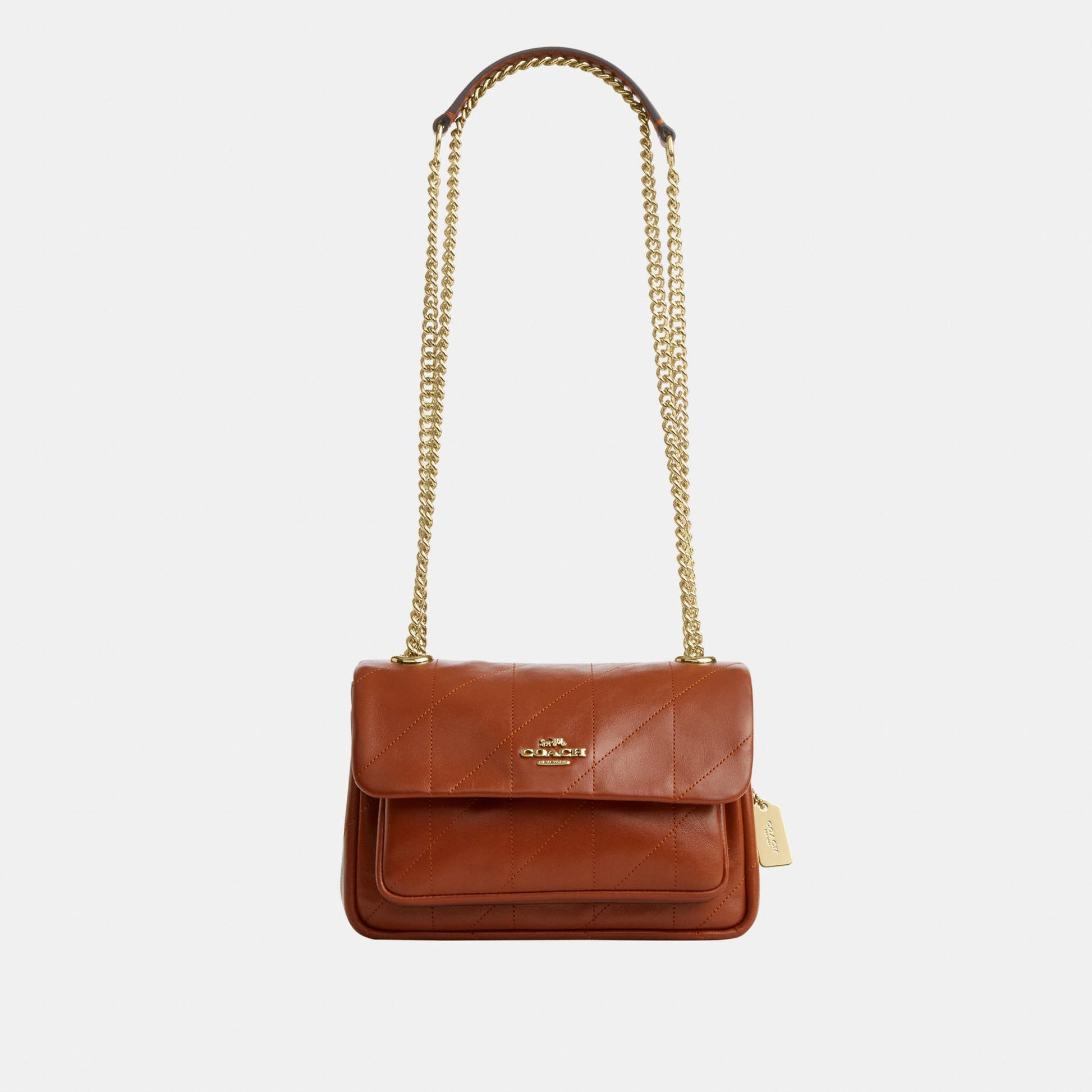 CEU14-Elodie Crossbody Bag 18 with Quilting-Im/Cinnamon