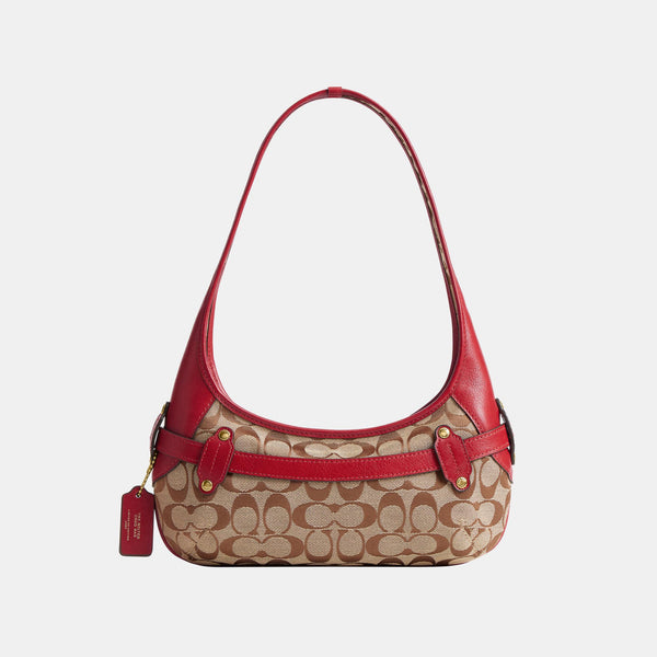 Belted Ergo Shoulder Bag 26 in Signature Jacquard