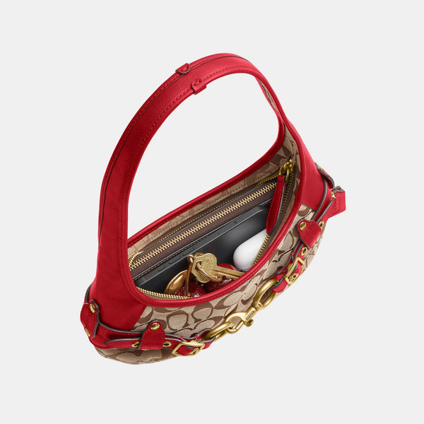 Belted Ergo Shoulder Bag 26 in Signature Jacquard