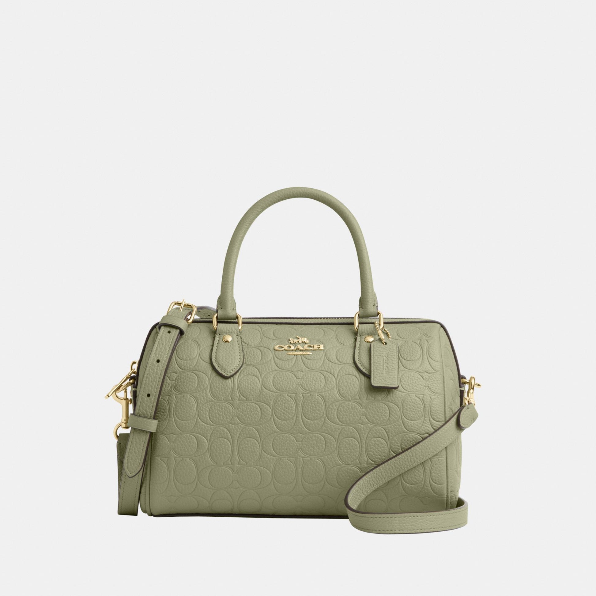 CEW03-Rowan Satchel in Signature Pebbled Leather-Im/Pistachio