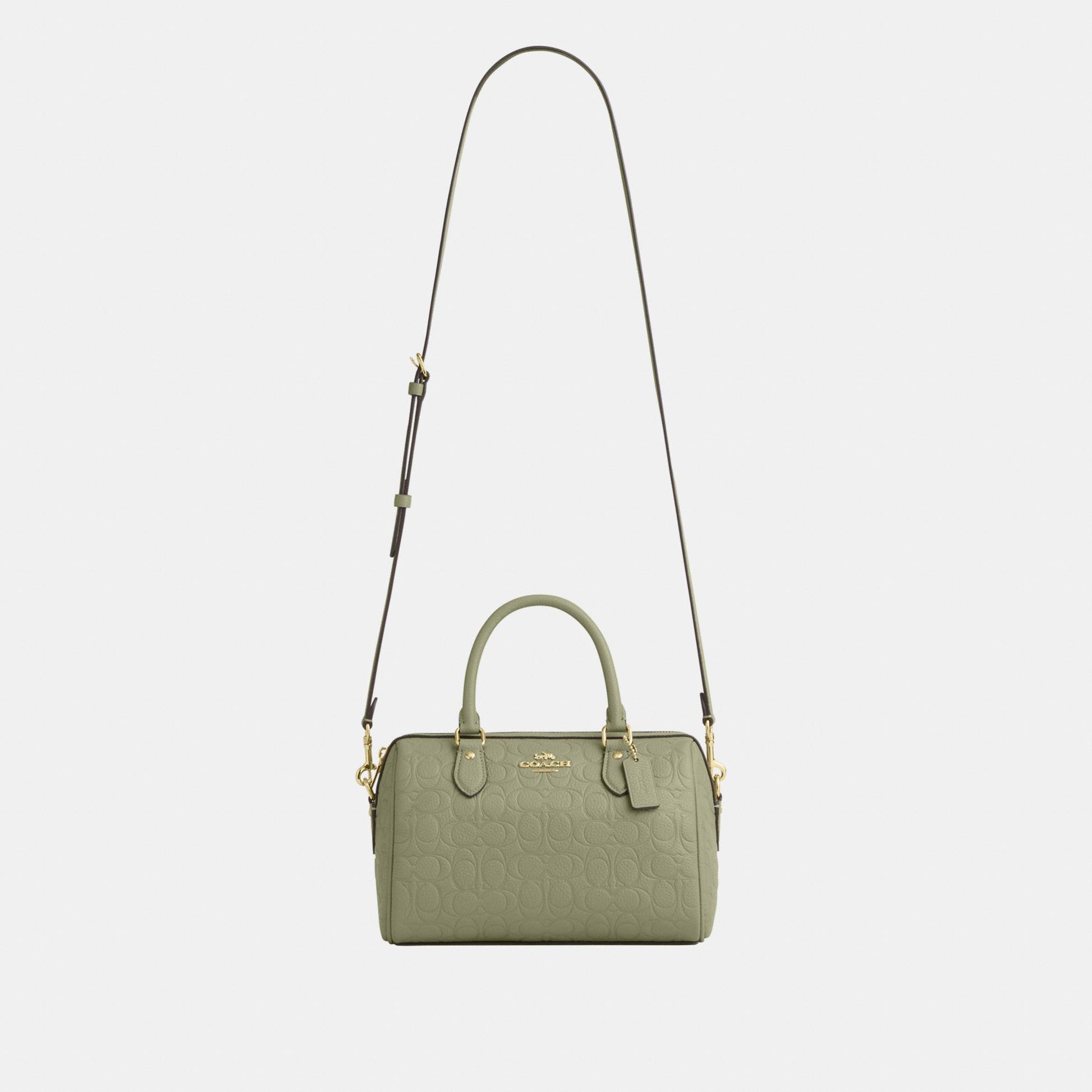 CEW03-Rowan Satchel in Signature Pebbled Leather-Im/Pistachio