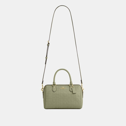 CEW03-Rowan Satchel in Signature Pebbled Leather-Im/Pistachio