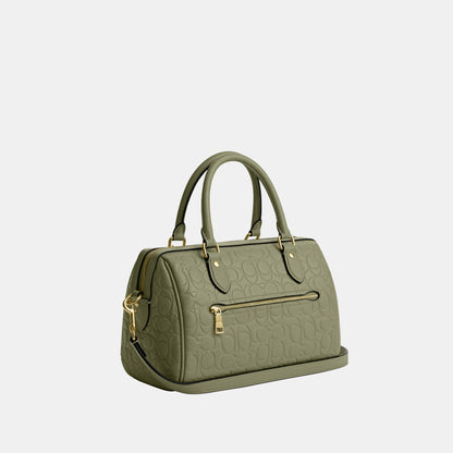 CEW03-Rowan Satchel in Signature Pebbled Leather-Im/Pistachio