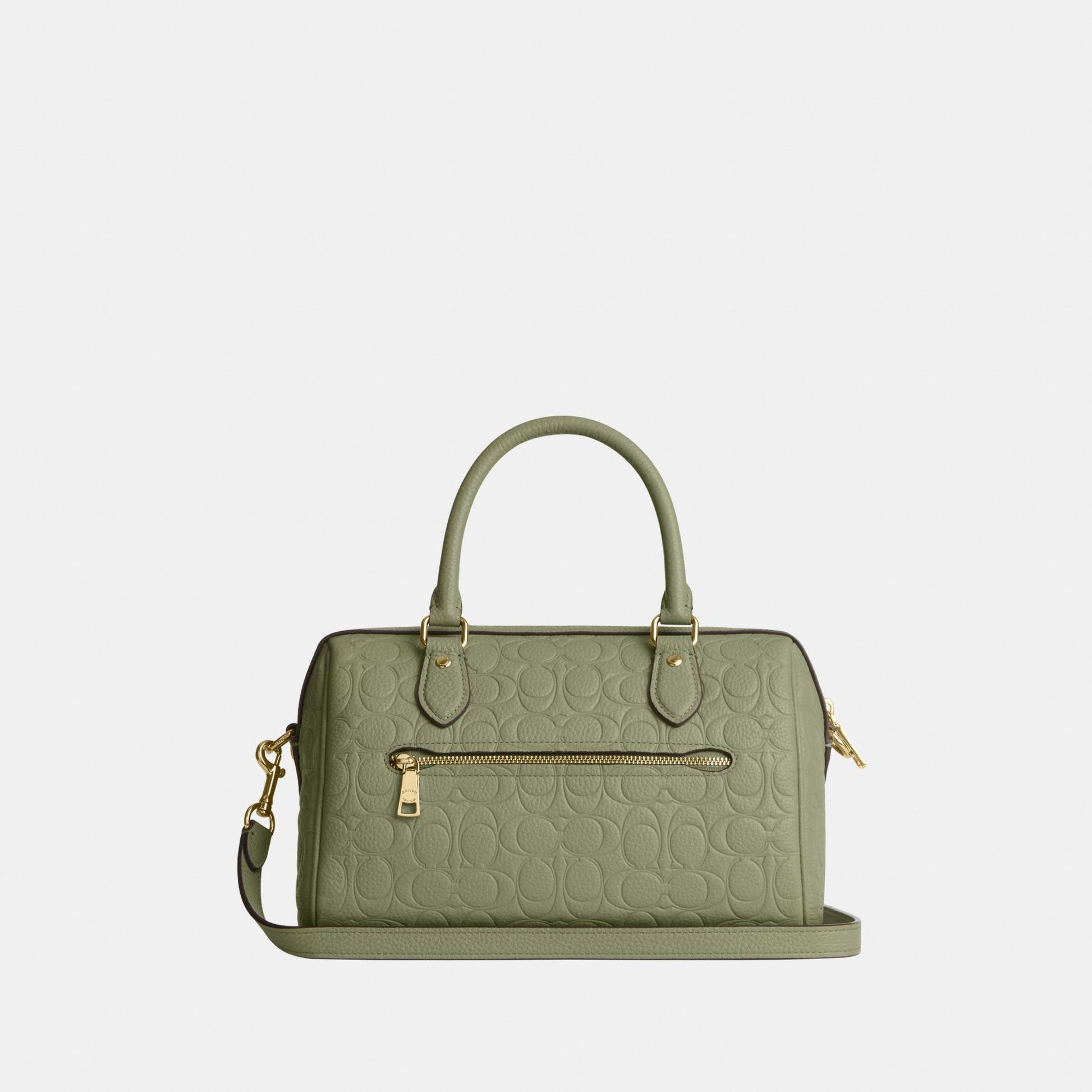 CEW03-Rowan Satchel in Signature Pebbled Leather-Im/Pistachio