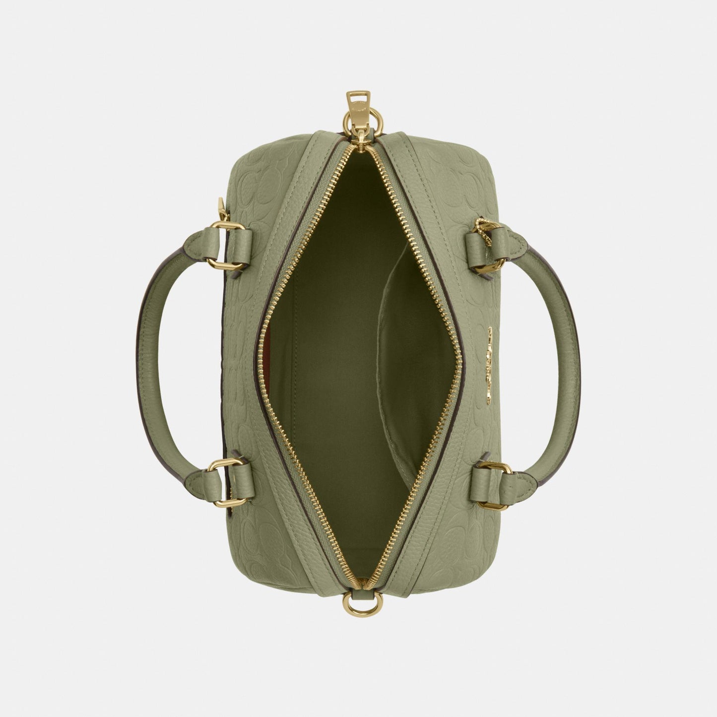 CEW03-Rowan Satchel in Signature Pebbled Leather-Im/Pistachio