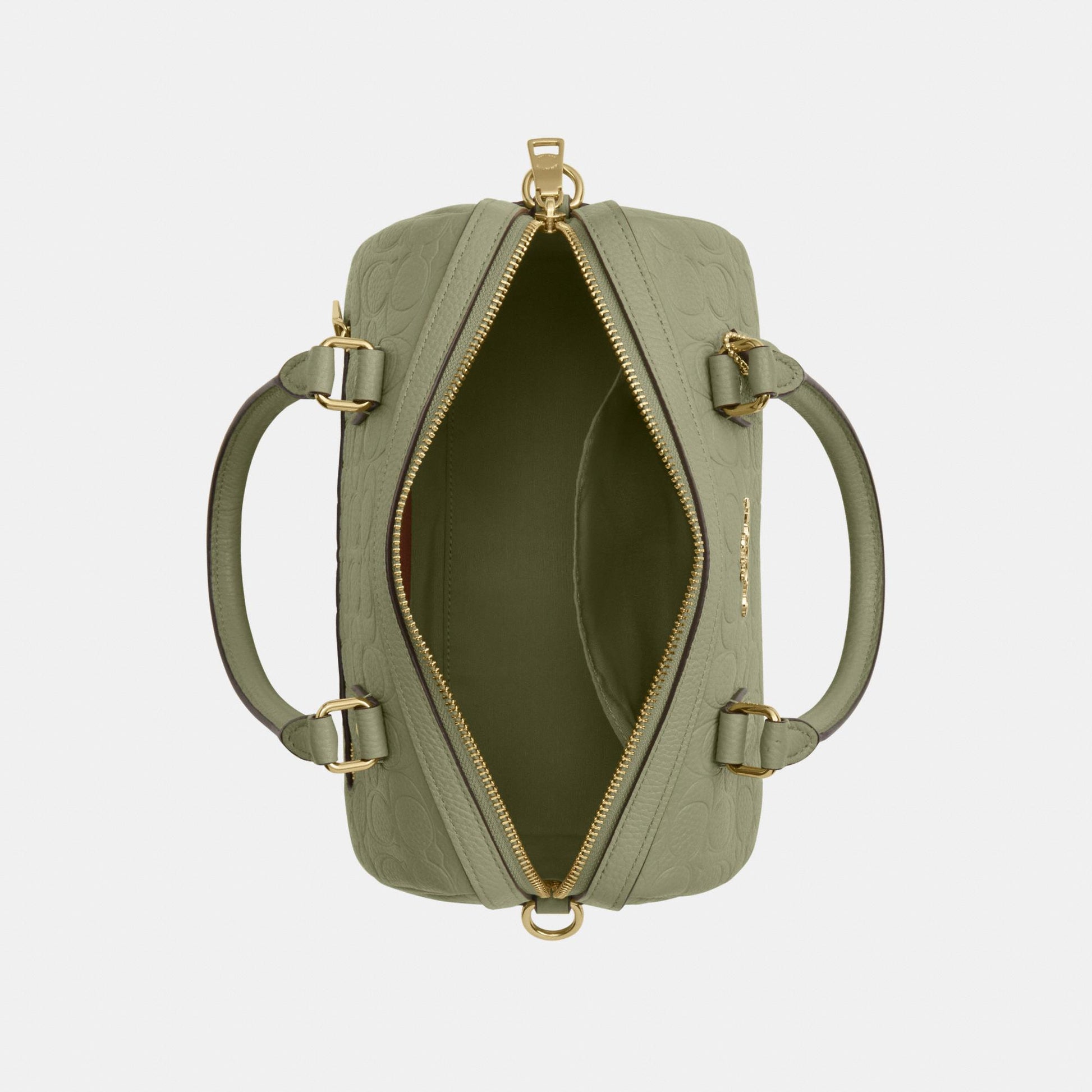 CEW03-Rowan Satchel in Signature Pebbled Leather-Im/Pistachio
