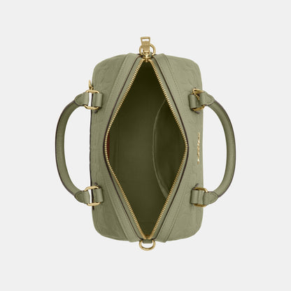 CEW03-Rowan Satchel in Signature Pebbled Leather-Im/Pistachio