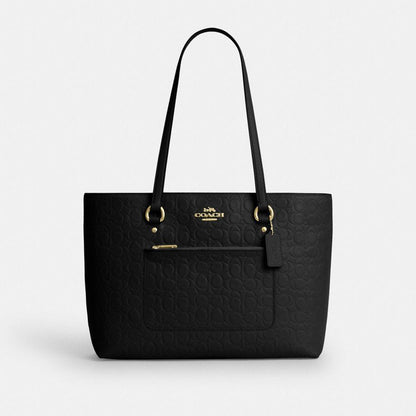 CEW04-Station Tote Bag in Signature Leather-Im/Black